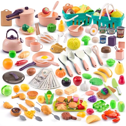 240Pcs Kids Mini Play Kitchen Accessories, Pla