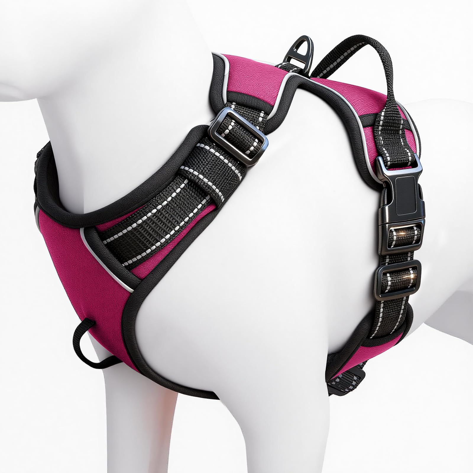 No-Pull Dog Harness — Hot Pink