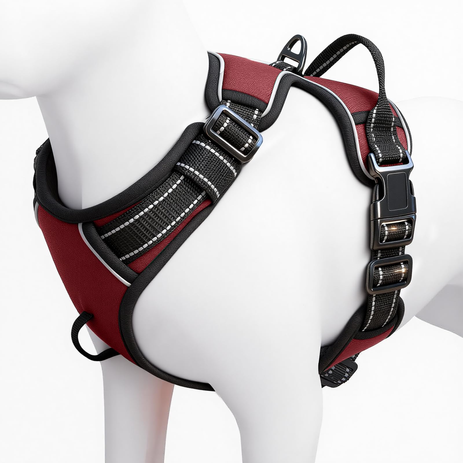 No-Pull Dog Harness — Neon Fuchsia